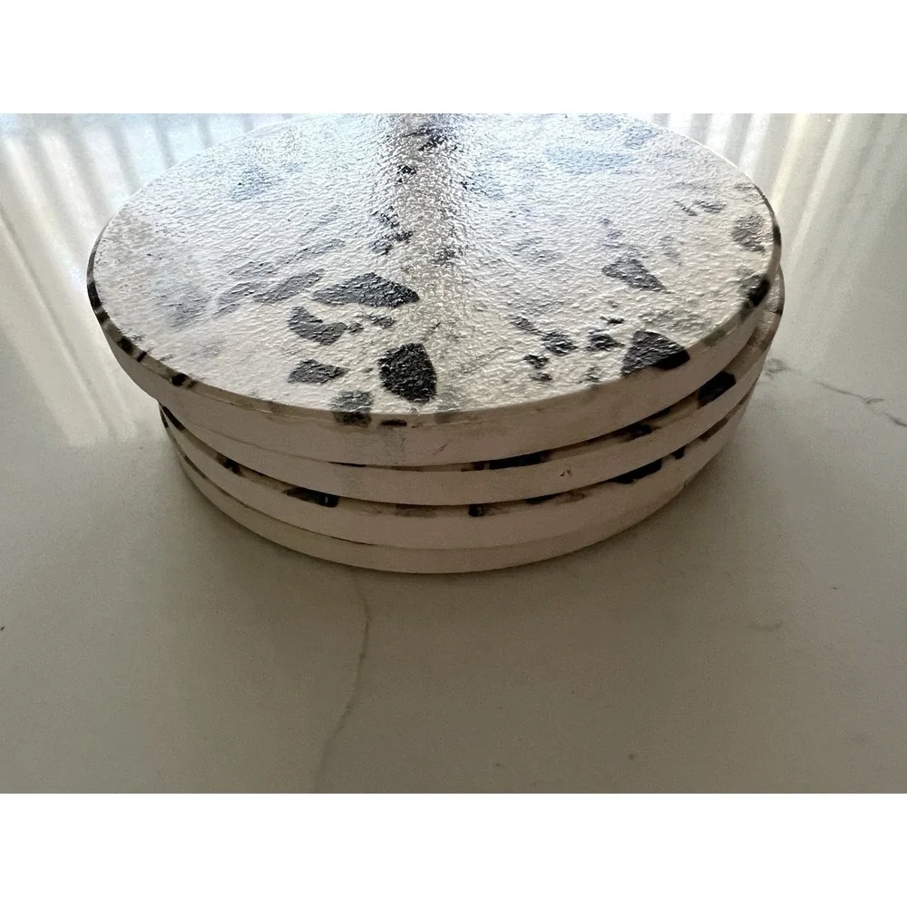 Absorbent Stone Beverage Coasters  & Multicolor All Natural Sandstone